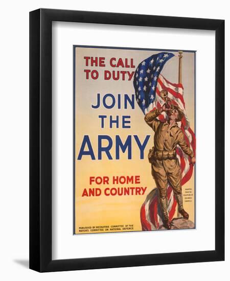 The Call to Duty, Join the Army-Vintage Reproduction-Framed Giclee Print