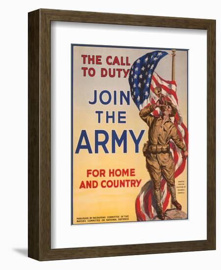 The Call to Duty, Join the Army-Vintage Reproduction-Framed Giclee Print