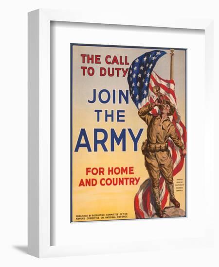 The Call to Duty, Join the Army-Vintage Reproduction-Framed Giclee Print