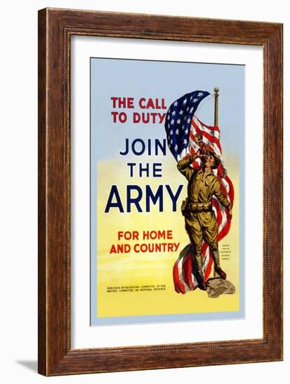 The Call To Duty-null-Framed Art Print