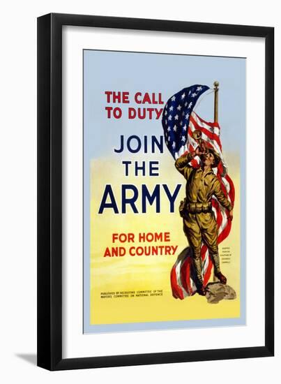 The Call To Duty-null-Framed Art Print