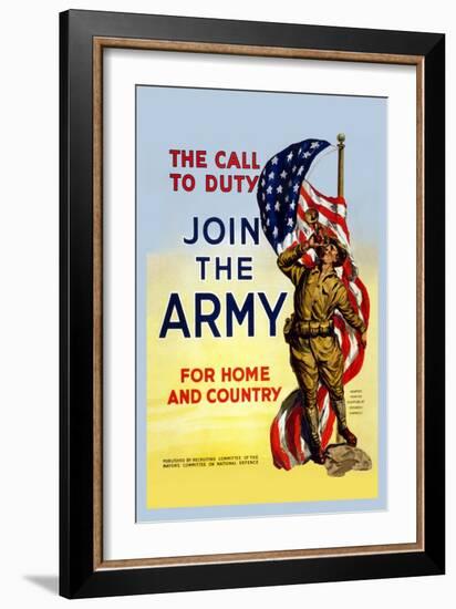 The Call To Duty-null-Framed Art Print