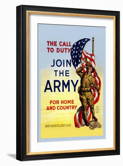 The Call To Duty-null-Framed Art Print