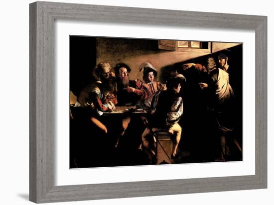 The Calling of Saint Mathew-Caravaggio-Framed Premium Giclee Print