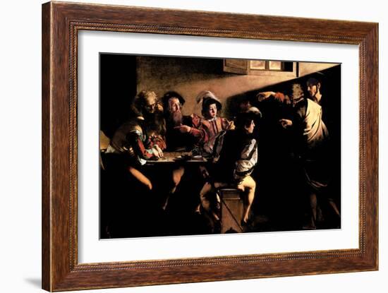 The Calling of Saint Mathew-Caravaggio-Framed Premium Giclee Print