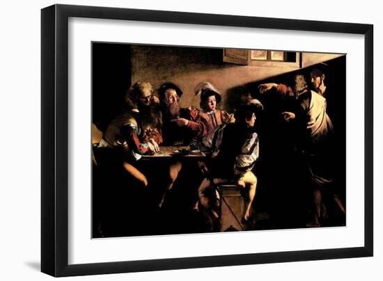 The Calling of Saint Mathew-Caravaggio-Framed Premium Giclee Print