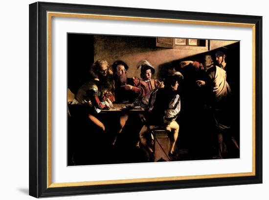 The Calling of Saint Mathew-Caravaggio-Framed Premium Giclee Print