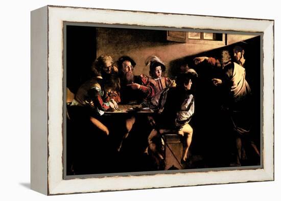 The Calling of Saint Mathew-Caravaggio-Framed Stretched Canvas