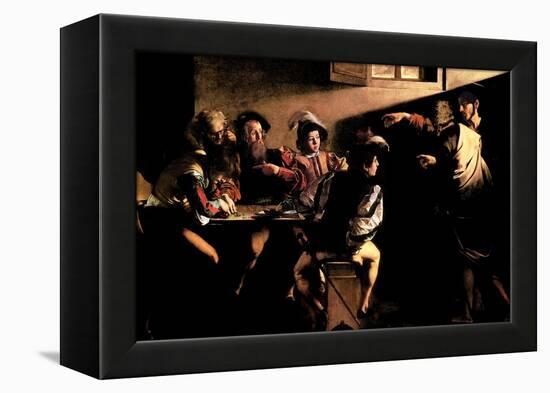 The Calling of Saint Mathew-Caravaggio-Framed Stretched Canvas