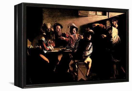 The Calling of Saint Mathew-Caravaggio-Framed Stretched Canvas