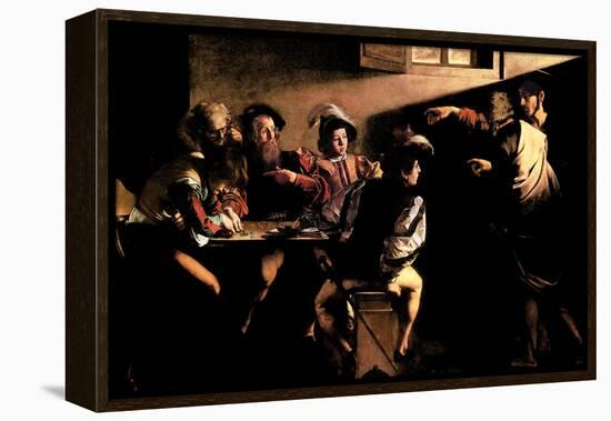 The Calling of Saint Mathew-Caravaggio-Framed Stretched Canvas