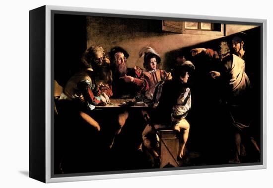 The Calling of Saint Mathew-Caravaggio-Framed Stretched Canvas