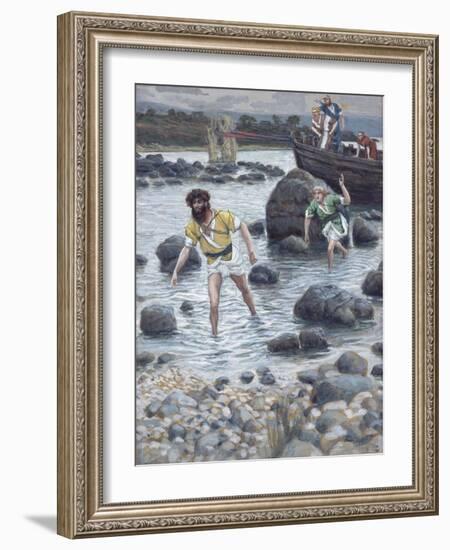 The Calling of St. James and St. John for 'The Life of Christ'-James Jacques Joseph Tissot-Framed Giclee Print