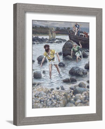 The Calling of St. James and St. John for 'The Life of Christ'-James Jacques Joseph Tissot-Framed Giclee Print