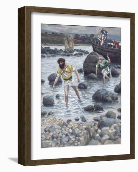 The Calling of St. James and St. John for 'The Life of Christ'-James Jacques Joseph Tissot-Framed Giclee Print