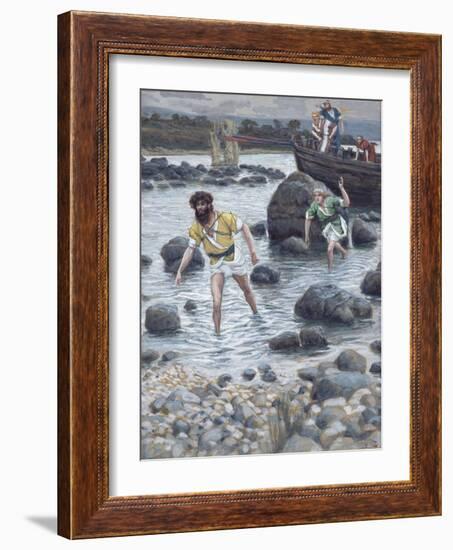 The Calling of St. James and St. John for 'The Life of Christ'-James Jacques Joseph Tissot-Framed Giclee Print