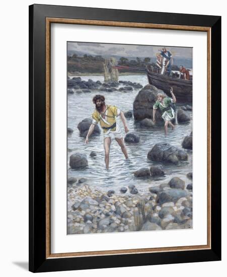 The Calling of St. James and St. John for 'The Life of Christ'-James Jacques Joseph Tissot-Framed Giclee Print