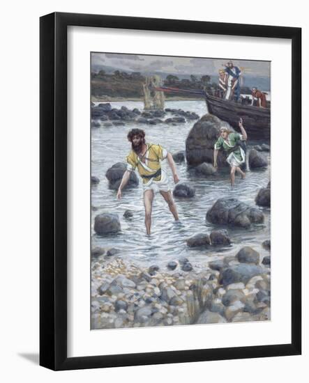 The Calling of St. James and St. John for 'The Life of Christ'-James Jacques Joseph Tissot-Framed Giclee Print