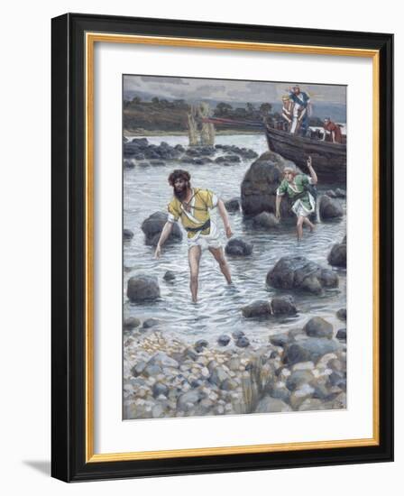 The Calling of St. James and St. John for 'The Life of Christ'-James Jacques Joseph Tissot-Framed Giclee Print