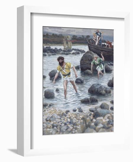 The Calling of St. James and St. John for 'The Life of Christ'-James Jacques Joseph Tissot-Framed Giclee Print