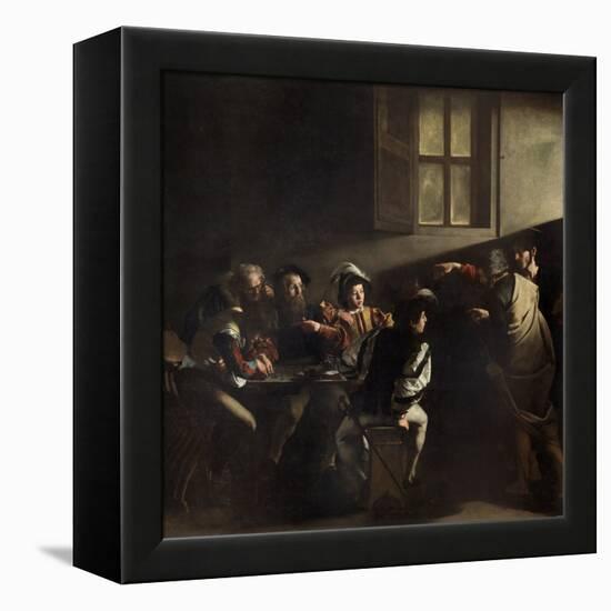 The Calling of St. Matthew by Caravaggio-null-Framed Premier Image Canvas