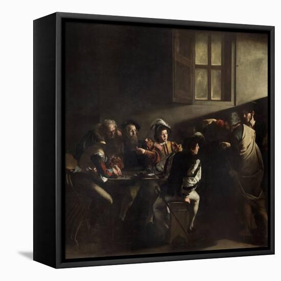 The Calling of St. Matthew by Caravaggio-null-Framed Premier Image Canvas