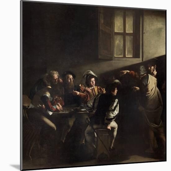 The Calling of St. Matthew by Caravaggio-null-Mounted Giclee Print