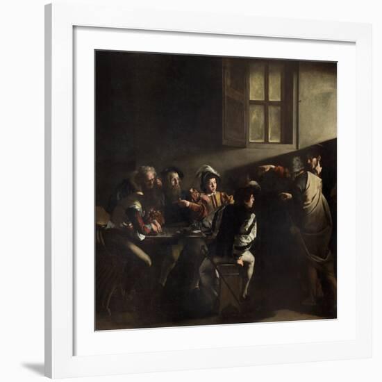 The Calling of St. Matthew by Caravaggio-null-Framed Giclee Print