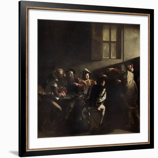 The Calling of St. Matthew by Caravaggio-null-Framed Giclee Print