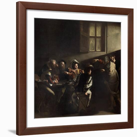 The Calling of St. Matthew by Caravaggio-null-Framed Giclee Print