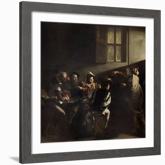 The Calling of St. Matthew by Caravaggio-null-Framed Giclee Print