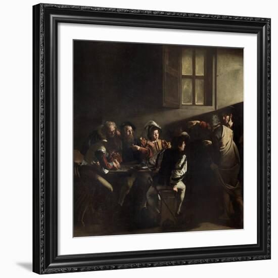 The Calling of St. Matthew by Caravaggio-null-Framed Giclee Print