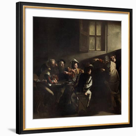 The Calling of St. Matthew by Caravaggio-null-Framed Giclee Print