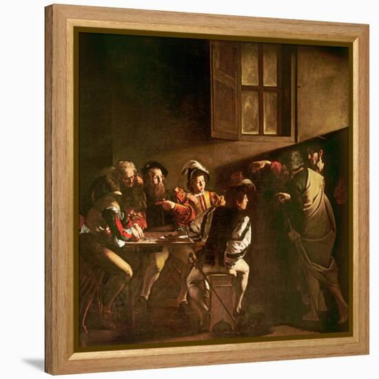 The Calling of St. Matthew, C.1598-1601-Caravaggio-Framed Premier Image Canvas