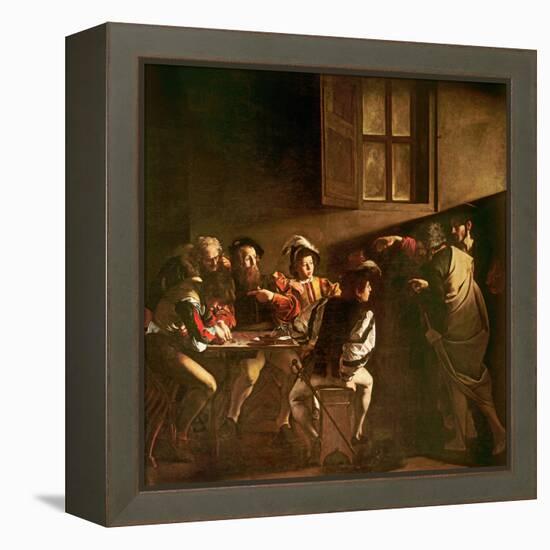 The Calling of St. Matthew, C.1598-1601-Caravaggio-Framed Premier Image Canvas