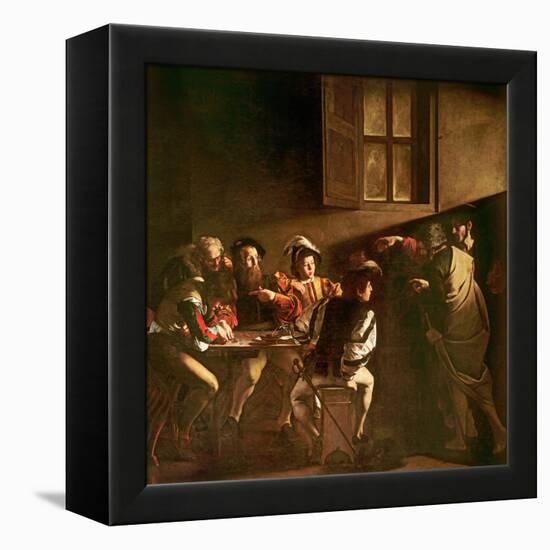 The Calling of St. Matthew, C.1598-1601-Caravaggio-Framed Premier Image Canvas