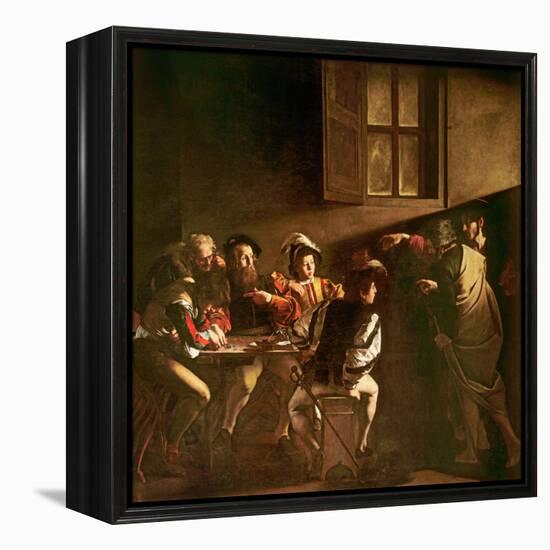The Calling of St. Matthew, C.1598-1601-Caravaggio-Framed Premier Image Canvas