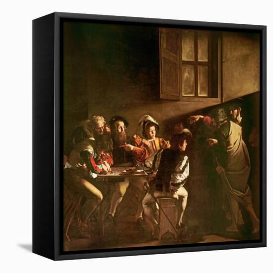 The Calling of St. Matthew, C.1598-1601-Caravaggio-Framed Premier Image Canvas