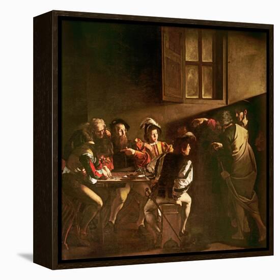 The Calling of St. Matthew, C.1598-1601-Caravaggio-Framed Premier Image Canvas