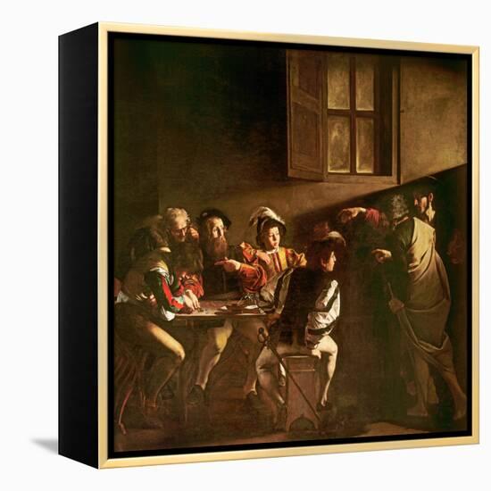 The Calling of St. Matthew, C.1598-1601-Caravaggio-Framed Premier Image Canvas