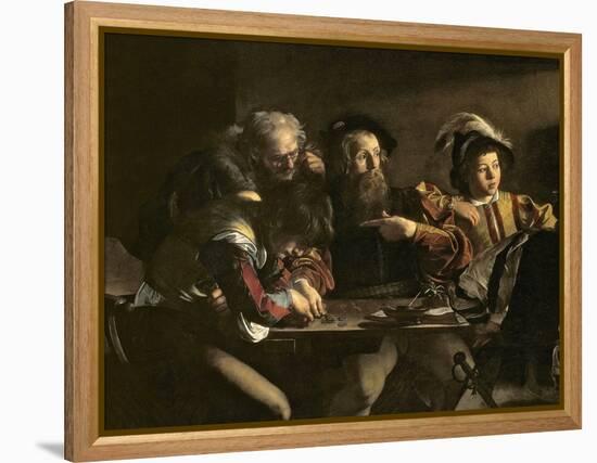 The Calling of St. Matthew, C.1598-1601-Caravaggio-Framed Premier Image Canvas