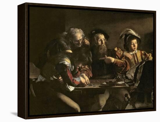 The Calling of St. Matthew, C.1598-1601-Caravaggio-Framed Premier Image Canvas