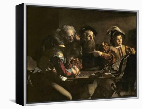 The Calling of St. Matthew, C.1598-1601-Caravaggio-Framed Premier Image Canvas