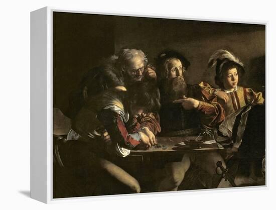 The Calling of St. Matthew, C.1598-1601-Caravaggio-Framed Premier Image Canvas