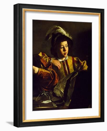 The Calling of St. Matthew. Detail. 1599 - 1600-Michelangelo Merisi da Caravaggio-Framed Giclee Print