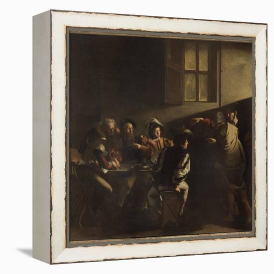 The Calling of St Matthew-Caravaggio-Framed Premier Image Canvas