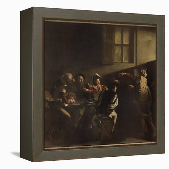 The Calling of St Matthew-Caravaggio-Framed Premier Image Canvas