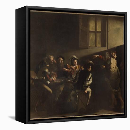 The Calling of St Matthew-Caravaggio-Framed Premier Image Canvas