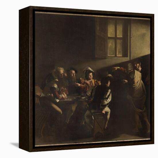 The Calling of St Matthew-Caravaggio-Framed Premier Image Canvas