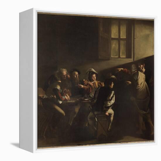 The Calling of St Matthew-Caravaggio-Framed Premier Image Canvas